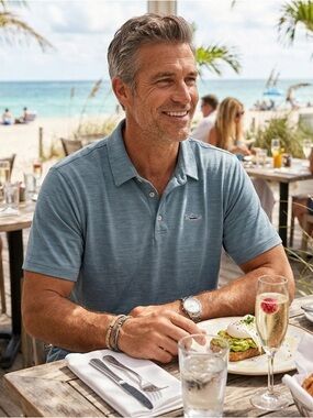 Patagonia Sunshade Polo Shirt Berlin Blue